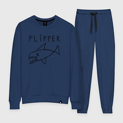 Костюм хлопковый женский Flipper, цвет: тёмно-синий