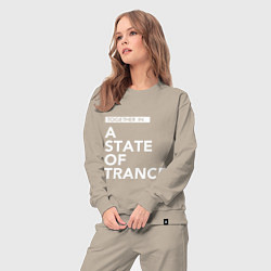 Костюм хлопковый женский Together in A State of Trance, цвет: миндальный — фото 2