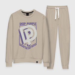 Костюм хлопковый женский Deep Purple: Smoke on the water, цвет: миндальный