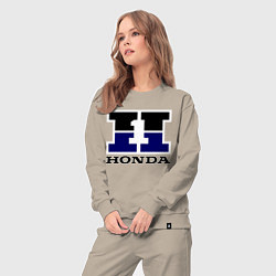 Костюм хлопковый женский Honda, цвет: миндальный — фото 2