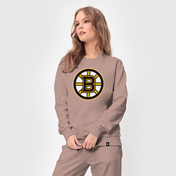 Костюм хлопковый женский Boston Bruins, цвет: пыльно-розовый — фото 2