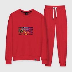 Костюм хлопковый женский Muse Colour, цвет: красный