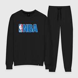 Костюм хлопковый женский NBA, цвет: черный