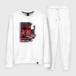 Костюм хлопковый женский New Jersey Devils, цвет: белый