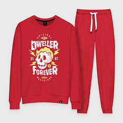 Костюм хлопковый женский Dweller Forever, цвет: красный