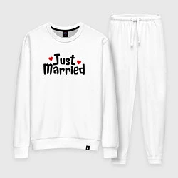 Костюм хлопковый женский Just Married - Молодожены, цвет: белый