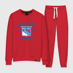 Костюм хлопковый женский New York Rengers, цвет: красный