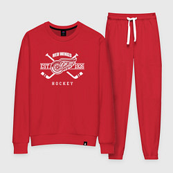 Костюм хлопковый женский Detroit Red Wings: Est.1926, цвет: красный