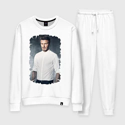 Костюм хлопковый женский David Beckham, цвет: белый