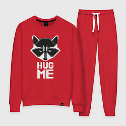 Костюм хлопковый женский Raccoon: Hug me, цвет: красный