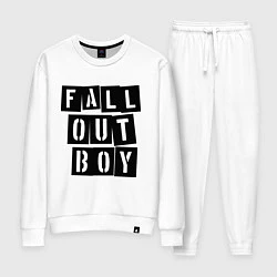 Костюм хлопковый женский Fall Out Boy: Words, цвет: белый