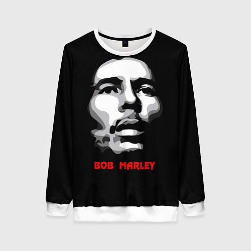 Женский свитшот Bob Marley Face / 3D-Белый – фото 1