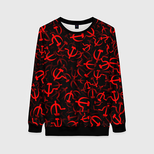 Женский свитшот Серп и молот 2 / 3D-Черный – фото 1