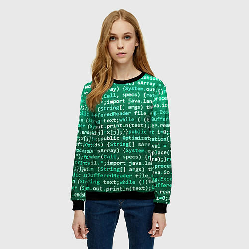 Женский свитшот Программирование 8 / 3D-Черный – фото 3