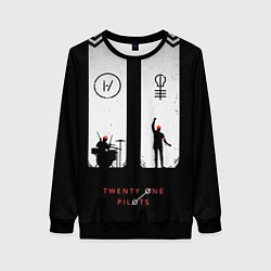 Свитшот женский Twenty One Pilots: Lines, цвет: 3D-черный