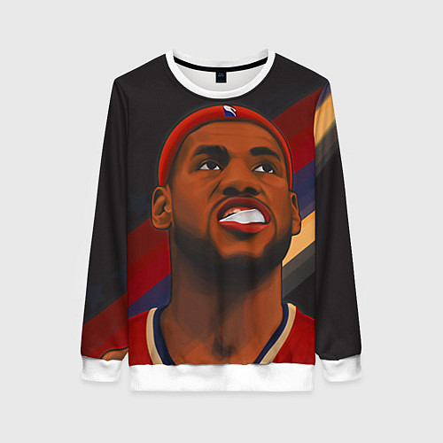 Женский свитшот LeBron Smile / 3D-Белый – фото 1