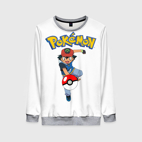 Женский свитшот Pokemon: Ash Ketchum / 3D-Меланж – фото 1