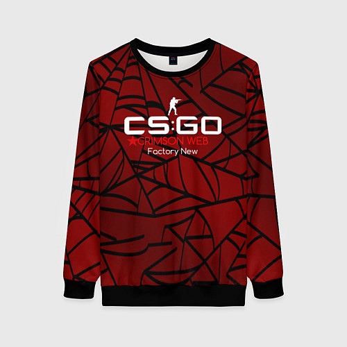 Женский свитшот Cs:go - Crimson Web Style Factory New Кровавая пау / 3D-Черный – фото 1