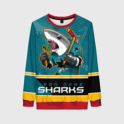 Свитшот женский San Jose Sharks, цвет: 3D-красный