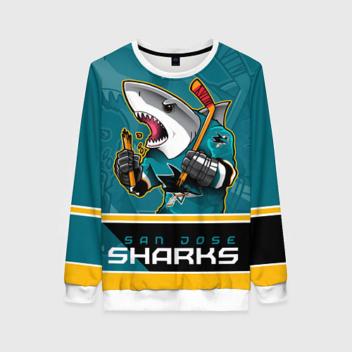 Женский свитшот San Jose Sharks / 3D-Белый – фото 1