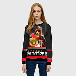 Свитшот женский Ottawa Senators, цвет: 3D-черный — фото 2