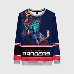 Свитшот женский New York Rangers, цвет: 3D-меланж