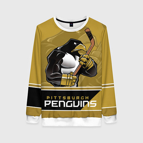 Женский свитшот Pittsburgh Penguins / 3D-Белый – фото 1