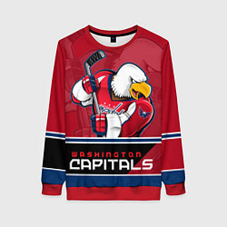 Свитшот женский Washington Capitals, цвет: 3D-красный