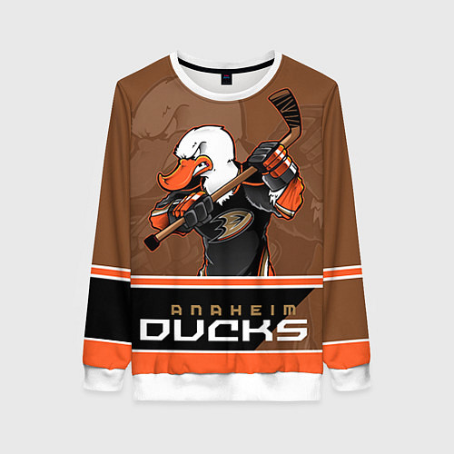 Женский свитшот Anaheim Ducks / 3D-Белый – фото 1