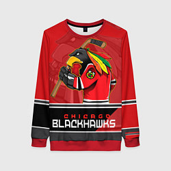 Свитшот женский Chicago Blackhawks, цвет: 3D-красный