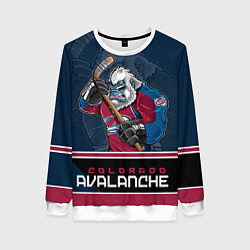 Свитшот женский Colorado Avalanche, цвет: 3D-белый