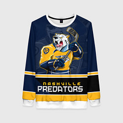 Свитшот женский Nashville Predators, цвет: 3D-белый