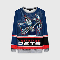 Свитшот женский Winnipeg Jets, цвет: 3D-меланж