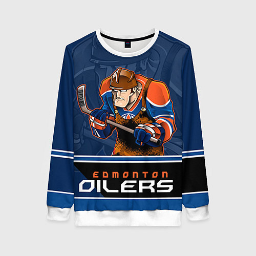 Женский свитшот Edmonton Oilers / 3D-Белый – фото 1