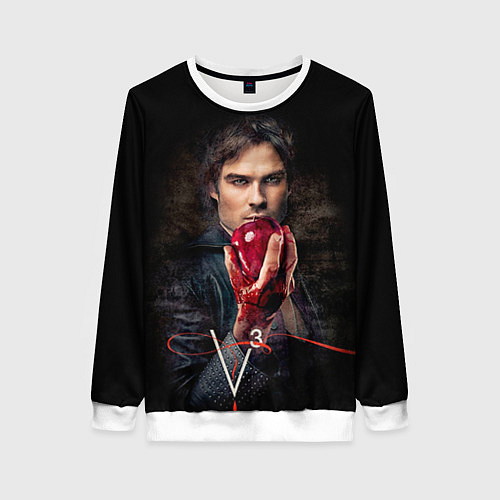 Женский свитшот Damon Salvatore V3 / 3D-Белый – фото 1
