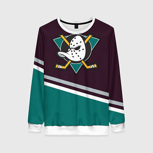 Женский свитшот Anaheim Ducks / 3D-Белый – фото 1