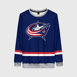 Свитшот женский Columbus Blue Jackets, цвет: 3D-меланж