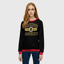 Свитшот женский Boston Bruins: Est.1924, цвет: 3D-красный — фото 2