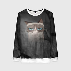 Свитшот женский Grumpy Cat, цвет: 3D-белый
