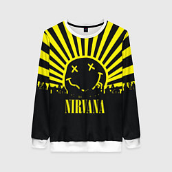 Свитшот женский Nirvana, цвет: 3D-белый