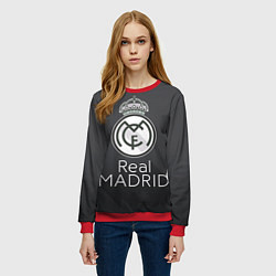 Свитшот женский Real Madrid, цвет: 3D-красный — фото 2