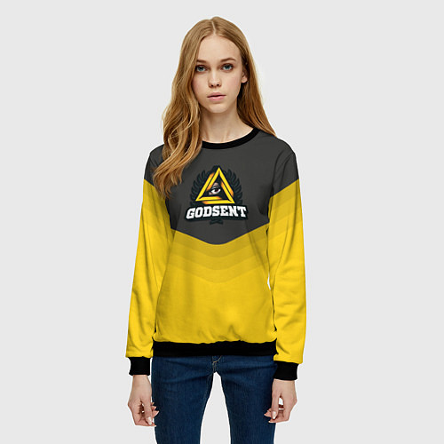 Женский свитшот Godsent Uniform / 3D-Черный – фото 3