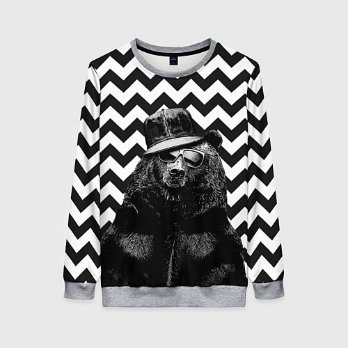 Женский свитшот Mr. Bear / 3D-Меланж – фото 1