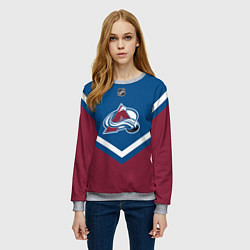 Свитшот женский NHL: Colorado Avalanche, цвет: 3D-меланж — фото 2