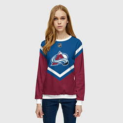Свитшот женский NHL: Colorado Avalanche, цвет: 3D-белый — фото 2