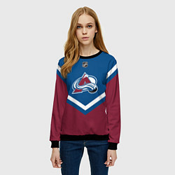 Свитшот женский NHL: Colorado Avalanche, цвет: 3D-черный — фото 2