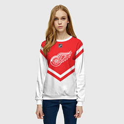 Свитшот женский NHL: Detroit Red Wings, цвет: 3D-белый — фото 2