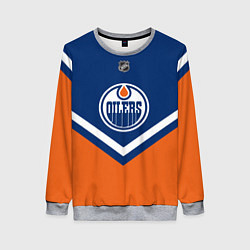 Свитшот женский NHL: Edmonton Oilers, цвет: 3D-меланж