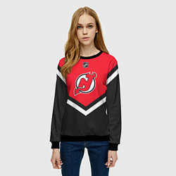 Свитшот женский NHL: New Jersey Devils, цвет: 3D-черный — фото 2