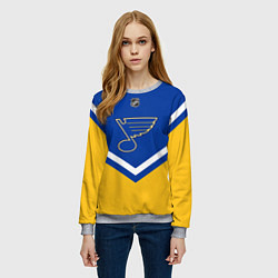 Свитшот женский NHL: St. Louis Blues, цвет: 3D-меланж — фото 2